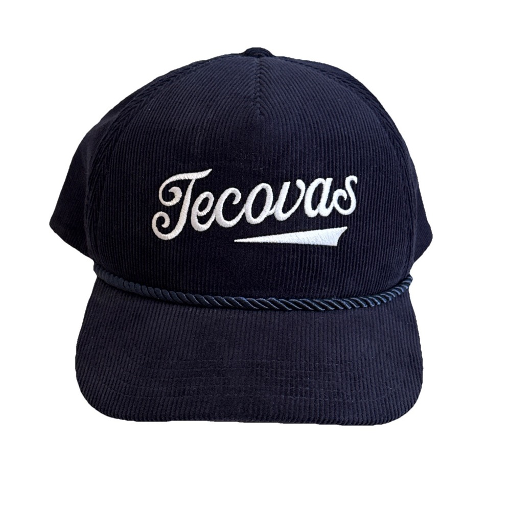 Tecovas Trucker Hat Cap Navy Corduroy Snapback Western Rope Logo